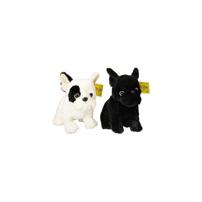 sunkid - 1 x Bulldog Plush Toy Black or White