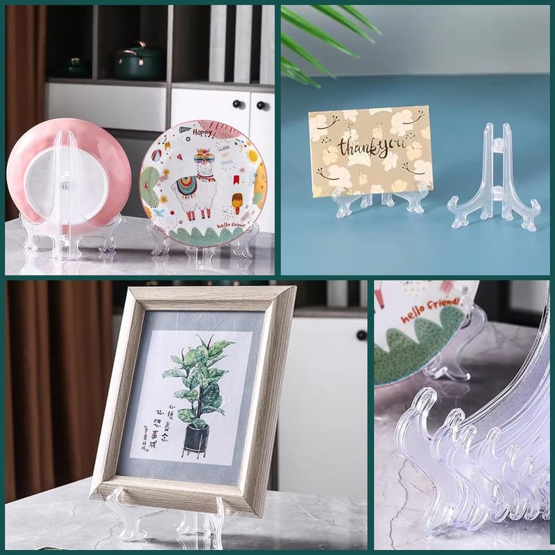 DFsucces 20 Piece Collection Shelf Medal Base Acrylic Transparent Card