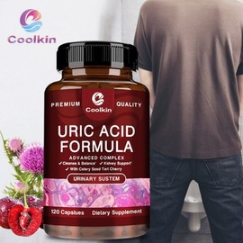 Uric Acid Formula 120 Vegetarian Capsules Support Kidney Health Urinary Tract Health and Balanced Uric Acid Levels., 1 Count, 60 Tablets / 요산 포뮬러 120개 채식 캡슐은 신장 건강 요로 건강 및 균형 잡힌 요산 수치를 지원합니다., 1개, 60정