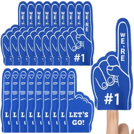 Sinmoe 24 Pcs Mini Foam Finger Baseball Fan Mini Foam Finger, We're #1 Sports Themed Party Supplies for Baseball Hockey Football Basketball Events Team Gifts(Dark Blue)