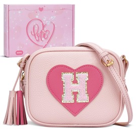 KKXIU Kids Purse Toddler Gifts for Girls and Women Vegan Leather Crossbody Bag with Tassel, Box