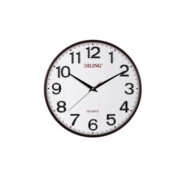 Wall Clock 3D Raised Numerals Silent Non-Ticking Battery Operated Quality