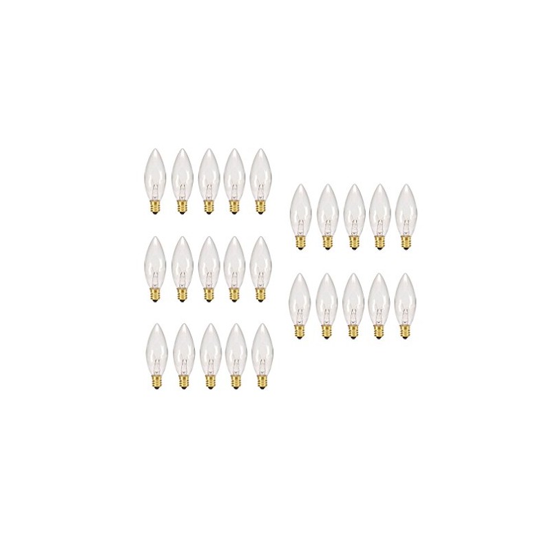 Replacement Light Bulbs for Electric Candle Lamps - 7 Watt,