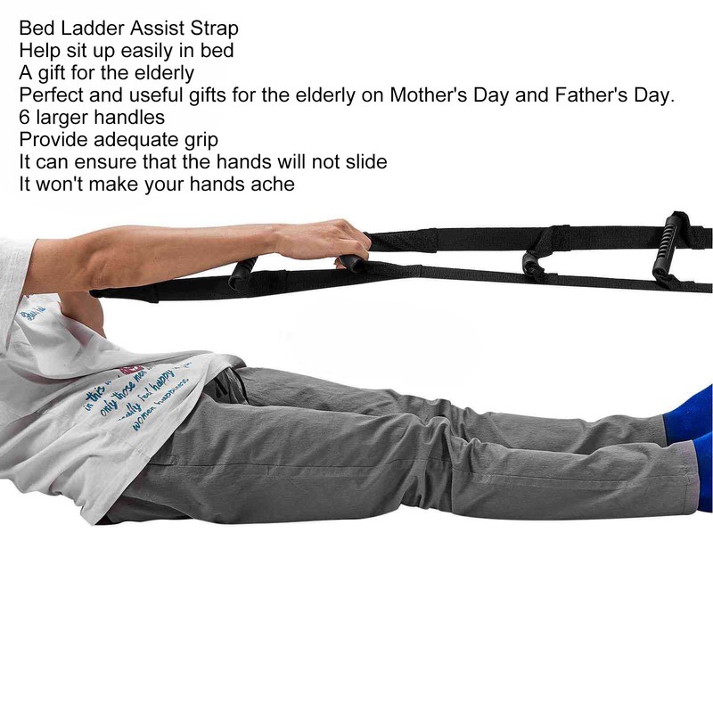 2pcs Bed Ladder Assist Strap Adjustable Nylon Pull Up Sit