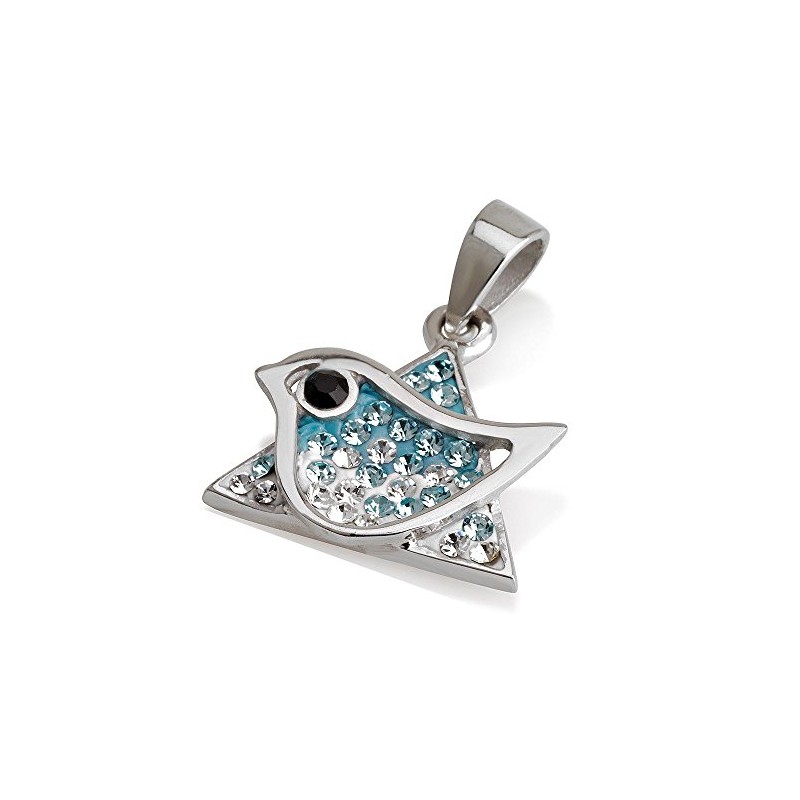 Star of David Pendant in Azure Blue + Silver Chain,