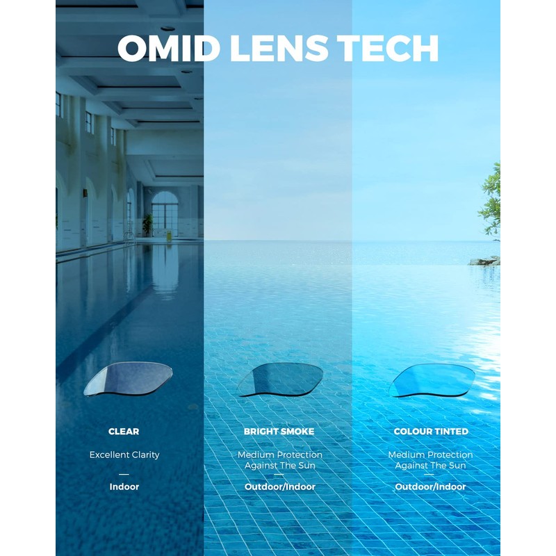 OMID Swim Goggles, P2 Lite Comfortable Anti-Fog Swimming Goggles for