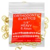 Amber Latex 100 counts, Intraoral Elastic Bands Orthodontic Elastics Dental
