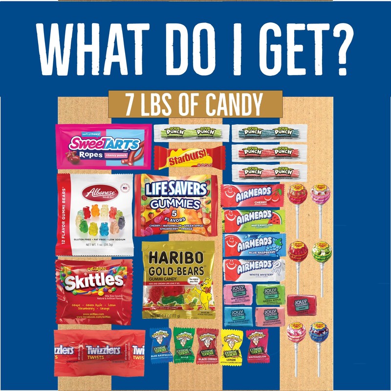 Assorted Candy Variety Pack - Individually Wrapped Party Candy Assortment