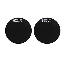 1 Pair of Round Safety Glasses with 50 mm Welding Protection Glass Diameter Tinted Protection Level DIN 12