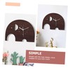 iplusmile Wooden Elephant Wall Clock Wall Hanging Decorative Clock for