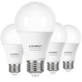 COLWATT 13W LED Light Bulb 1500LM 5000K Daylight (4-Pack), 100W Equivalent A19 E26 Base Energy Saving Bulbs