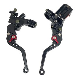 Mabutingti Upgrade 7/8" 22mm Universal Handlebar Master Brake Cylinder Clutch Levers Left Right Compatible with Polaris Yamaha Suzuki Honda Kawasaki Motorcycle Hand Brake Pump Brake Cylinder (Black)