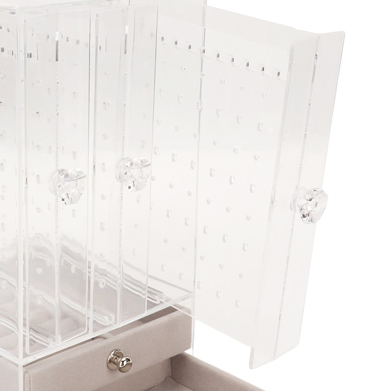 5 Drawers Acrylic Earring Holder Dustproof Storage Display Transparent Acrylic
