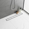 Neodrain 24-Inch Brushed Linear Shower Drain, 2-in-1 Flat & Tile