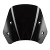 Universal Motorcycle Windshield Wind Deflector Screen W/Mounting Bracket for 5‑7inBlack