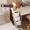 Narrow Storage Cabinet, Narrow Nightstand Dresser with 4 Drawers