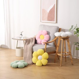 Sage Green Flower Pillow,Cute Decorative Pillows,Flower Shaped Throw Pillow,17.71In Flower Pillows Decorative Throw Pillows for Home Sofa Bed Decoration(Green)