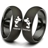 XAHH His and Hers Matching Set Couple Titanium Steel Rings