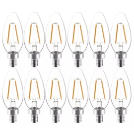 GE Lighting (12 bulbs) GE 42465 Reveal LED Chandelier Bulb, 200 lumens, 2.5 watts,