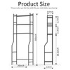 GloTika 3-Tier Over The Toilet Storage, Space Saver Metal Bathroom
