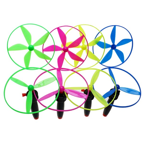 LAIXIABAO 4 Pcs Flying Saucer Toys Dismantled Propeller Flying Saucers Flying Boomerang Spinners for Kids Adults Indoor Outdoor Games (Random Colors)