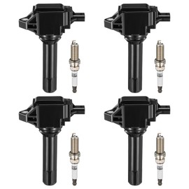 BDFHYK Ignition Coil Pack UF724 and Iridium Spark Plugs 93501 Compatible with Subaru 2014-2016 Forester 2013-2015 Impreza 2013-2014 Legacy Outback XV Crosstrek 2.5L 2.0L H4 C974 5C1899 COP626,Set of 4
