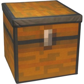 DoubleDeckerCouchParty Large 14 x 14 Fabric Pixelated Box - | Birthday Party Supplies | Storage Decoration and Prop, Big Birthday Box | Storage Bin Chest With Lid Gift Accessory (Chest Block)