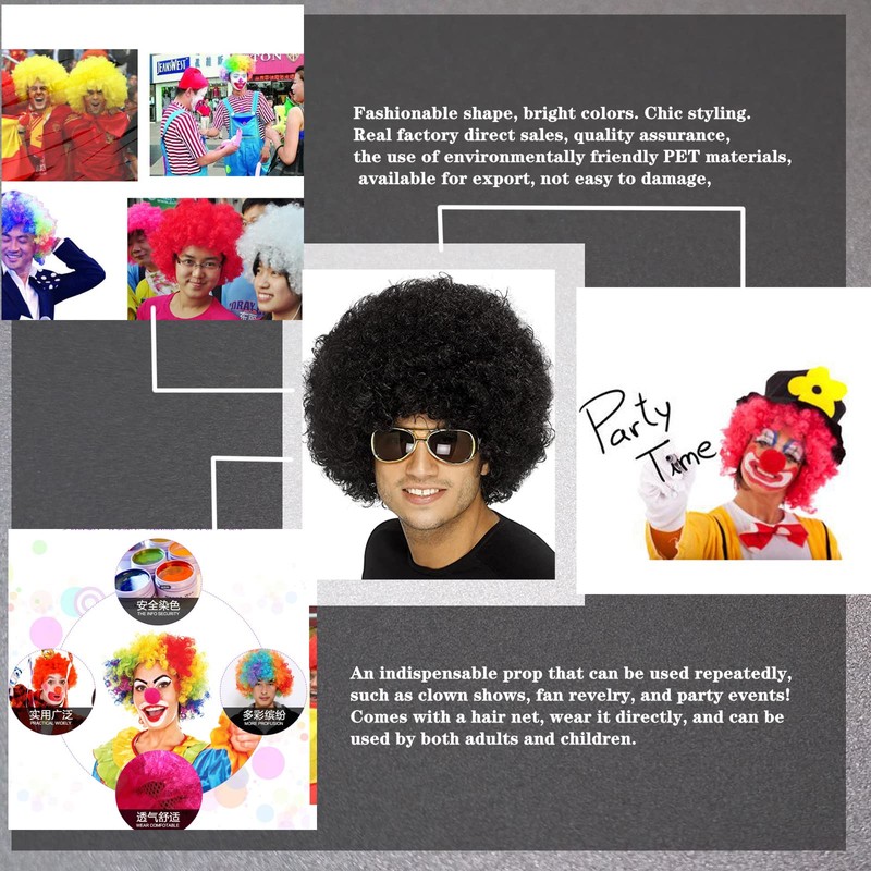 KALUROIL Afro Wig Curly Head Wig Black Afro Wig Curly