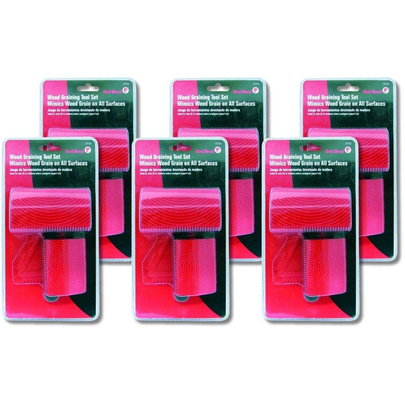 Red Devil 3710 Wood Graining Tool, 6 Pack