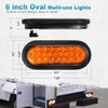 Partsam 2pcs 6 inch Oval Amber LED Trailer Lights 24LED,