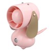 Handheld Fan Cute Cartoon Dog Shaped 3 Speeds Rechargeable Portable