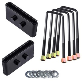 ROADFAR Leveling Kit for Ford F150 1 in Rear Blocks U Bolts Leveling Lift Kit for Ford F150 compatible with 2004 2005 2006 2007 2008 2009 2010 2011 2012 2013 2014 2015 2016 2017 Ford F150 2WD 4WD