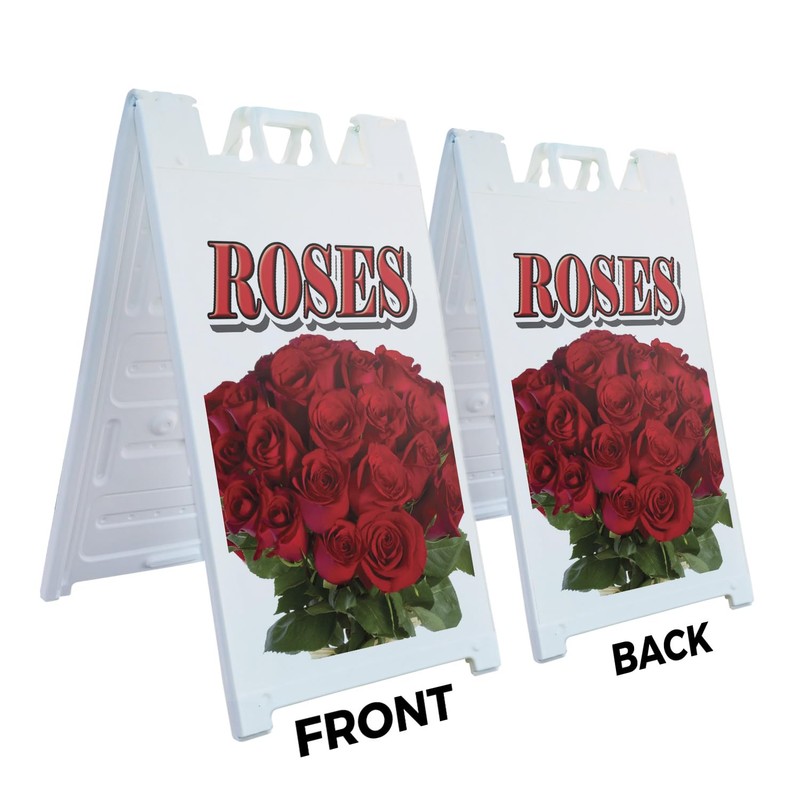 A-Frame Sidewalk Roses 24" x 36" Double Sided A-Frame Sidewalk