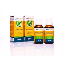 100% Pure Australian Tea Tree Oil 60 ml (2 x 30 ml) for Skin Care Cleansing Against Pimples, Dandruff and Blackheads