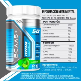 Aminoácidos Bcaas  Glutamina Iron Fit 1kg Cu 2 Piezas                                                                                                 