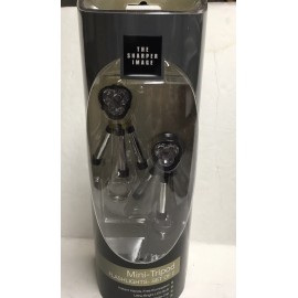 THE SHARPER IMAGE SET OF 2 MINI-TRIPOD HI-PR LED FLASHLIGHTS WITH KEYRING - NIB!