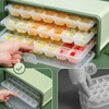 3 Layer Ice Cube Tray Large Capacity Easy Demoulding Pull