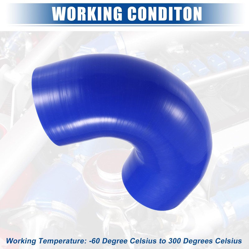 QUARKZMAN Auto Kupplung Silikon Schlauch 80mm 3.15" Innendurchm. 135 Grad