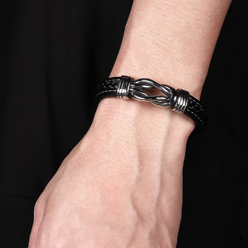 To My Son Bracelet form Mom Leather (Son Style2)