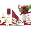 50 Christmas Napkins 40 x 40 Fabric-Like Garland, Colour: Bordeaux