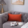 DEZENE Couch Pillow Cases 12x20 Burnt Orange: 2 Pack Cozy