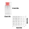 3 Pcs Transparent Push Down Pump Dispenser with Labels, Empty