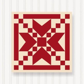 BARN Quilt Block Outdoor Square BQ006-01 | 6 Sizes | Outside Pattern | Wall Art | Yard Art | Barn Quilt Sign | Farm Quilt Design (18" x 18" 1 Sided)