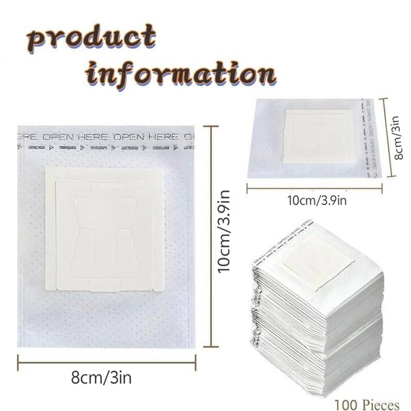 Hysgscwd 100Pcs Portable Coffee Filter Paper Bag, Hanging Ear Drip