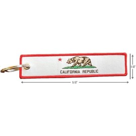 JAVD - Llavero de la bandera de California con llavero, llaves, coches, motocicletas, mochilas, equipaje y regalos, EDC (paquete de 3), California, medium size