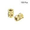 sourcing map Knurled Insert Nuts, 150Pcs M3 x 5.7mm L