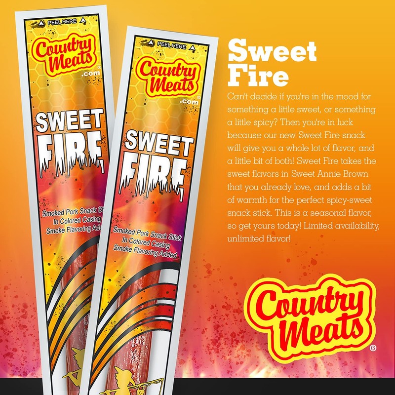 Country Meats, Meat Sticks, 0 Trans Fat, USDA Certified, Good