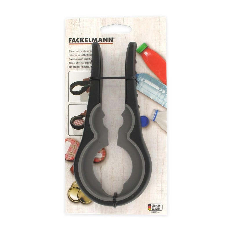 Fackelmann FM Universal JAR Opener 669250, White/Grey, 18.5 x 9