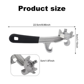 Bung Wrench, 3 in 1 Bung Wrench Carbon Steel Bung Wrench with Anti-Slip Cover Bucket Lid Opener Multi-Functional Barrel Wrench Gallon Drum Tool for Home Industrial Commercial Use