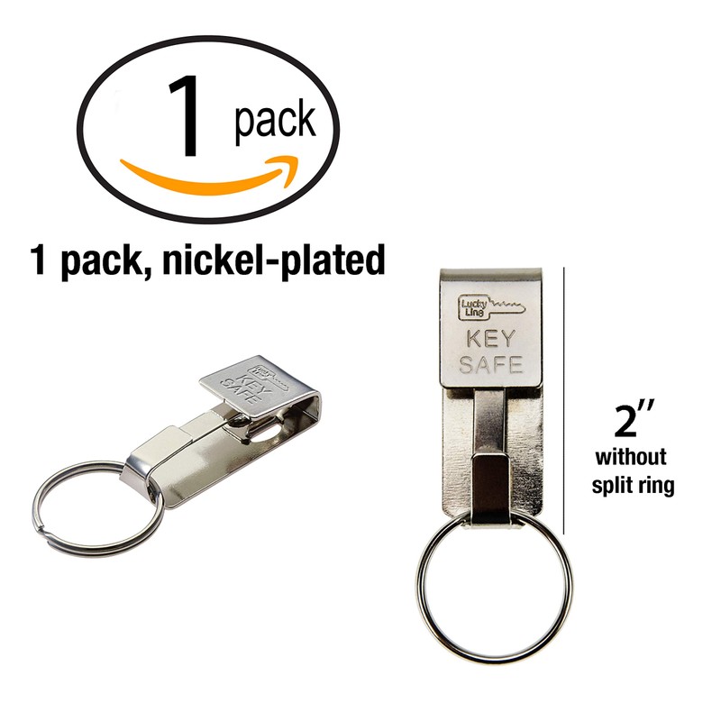 Lucky Line Key Safe Slip-On, 2” Wide Belt Key Ring